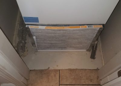 Before - Custom return filter rack