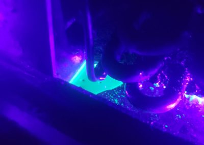 Ultra violet leak detection